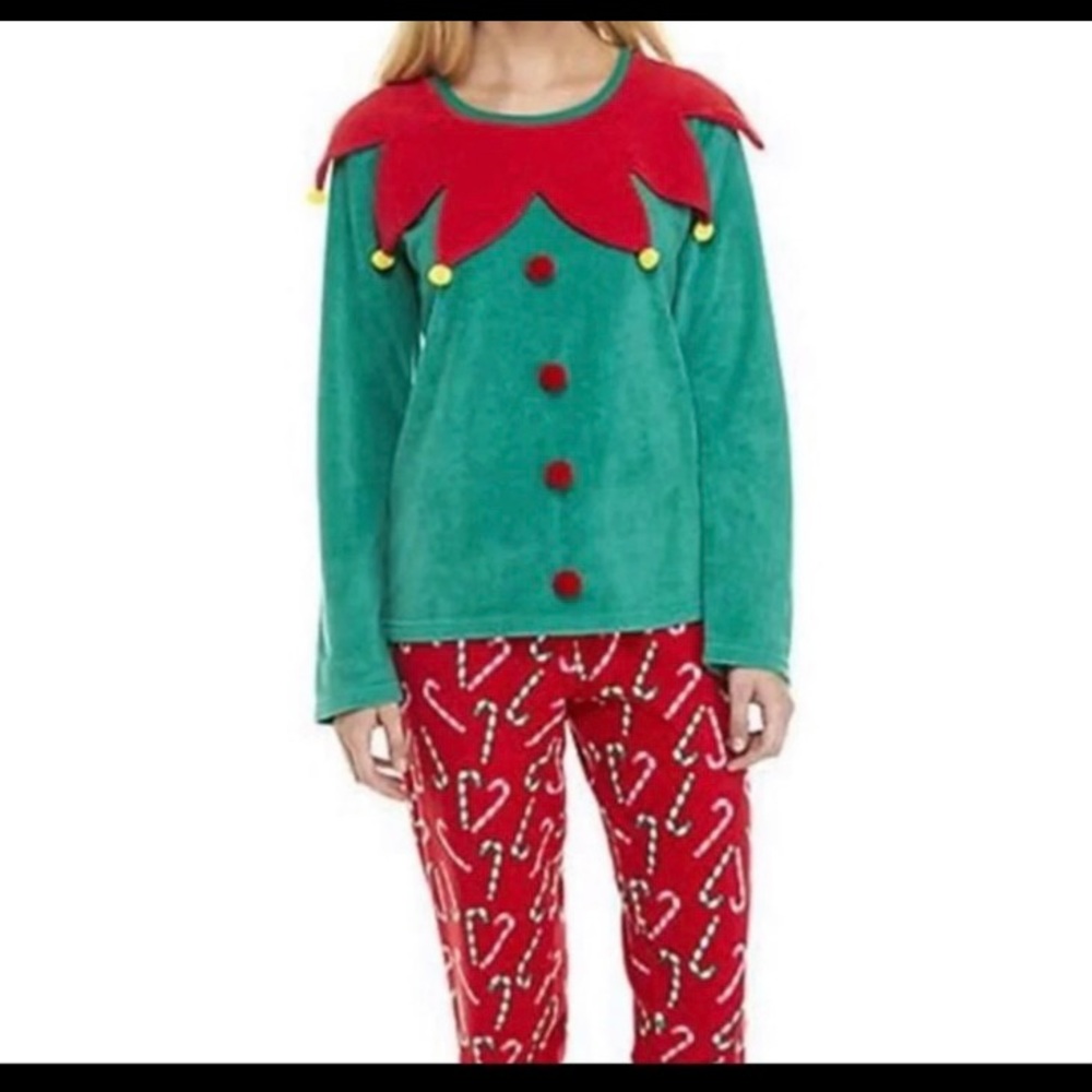 🎄PJ Couture two piece Christmas elf set